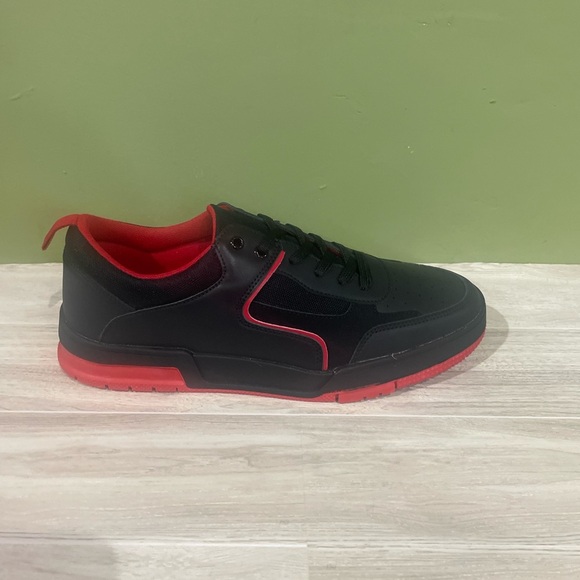Barabas shoes Men's Black and Red Sneakers Casual - Picture 2 of 5